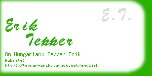 erik tepper business card